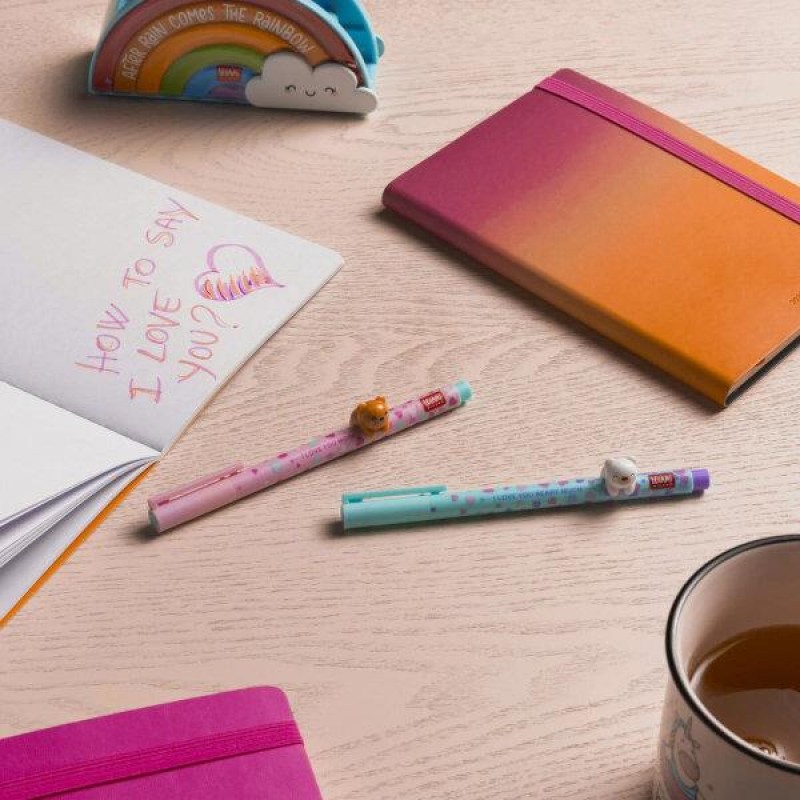 Legami Set of 2 Gel Pens Beary In Love