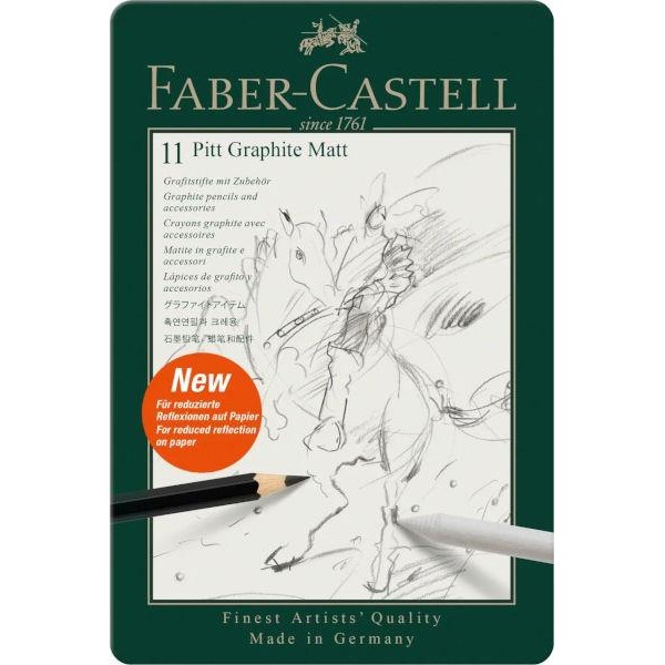 Faber Castell Σετ 8 Μολύβια Pitt Graphite Matt και Αξεσουάρ Faber Castell Σετ 8 Μολύβια Pitt Graphite Matt και Αξεσουάρ