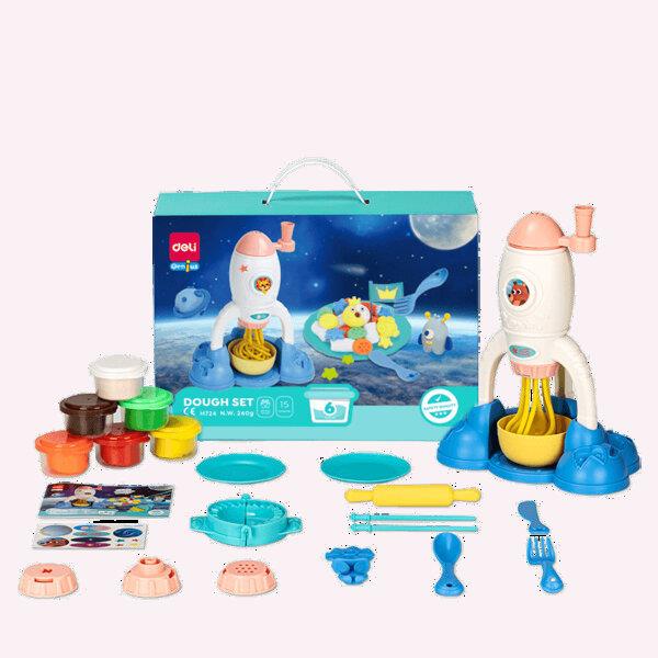 Deli Βαλιτσάκι με 6 Πλαστοζυμαρακια 240gr σε 6 Χρώματα και 19 Εργαλεια Deli Βαλιτσάκι με 6 Πλαστοζυμαρακια 240gr σε 6 Χρώματα και 19 Εργαλεια