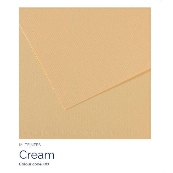 Mi-Teintes 50x65cm 160gr 407 Cream Mi-Teintes 50x65cm 160gr 407 Cream