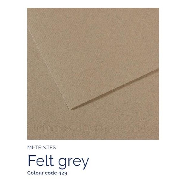 Mi-Teintes 50x65cm 160gr 429 Felt grey Mi-Teintes 50x65cm 160gr 429 Felt grey