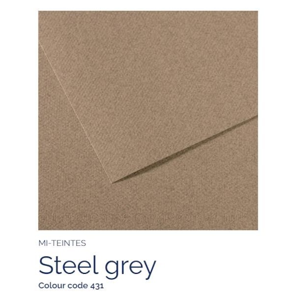 Mi-Teintes 50x65cm 160gr 431 Steel grey Mi-Teintes 50x65cm 160gr 431 Steel grey