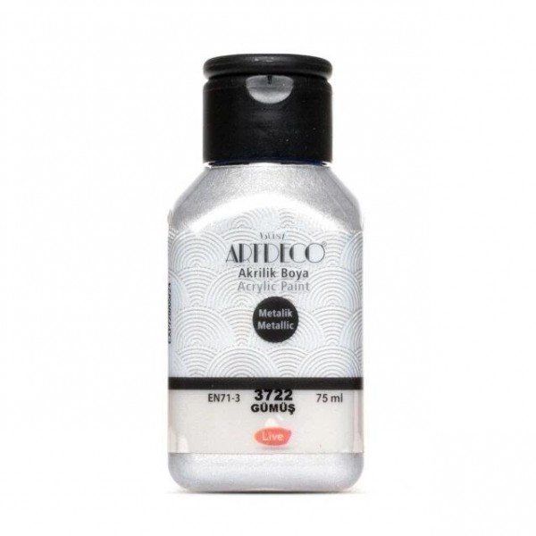 Artdeco 75ml Ακρυλικό Μεταλλικό Χρώμα Silver 3722