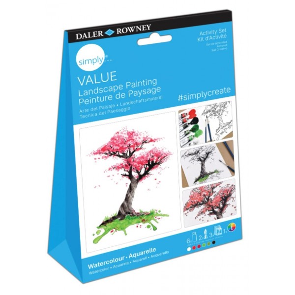 Daler Simply Watercolour activity set Landscape Painting