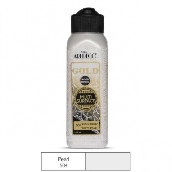 Artdeco Gold 140ml Ακρυλικό Μεταλλικό Multi Surface Pearl 504