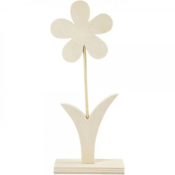 Ξύλινο Καθήμενο Λουλουδάκι 23x9,5cm