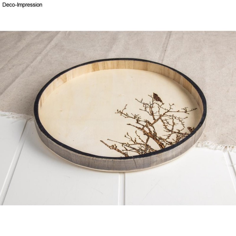 Ξύλινος Δίσκος Στρογγυλός  30cm FSC