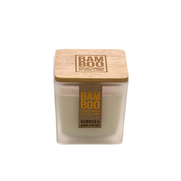 Αρωματικό Κερί Bamboo 80gr Bamboo και Ανθός Τζίντζερ