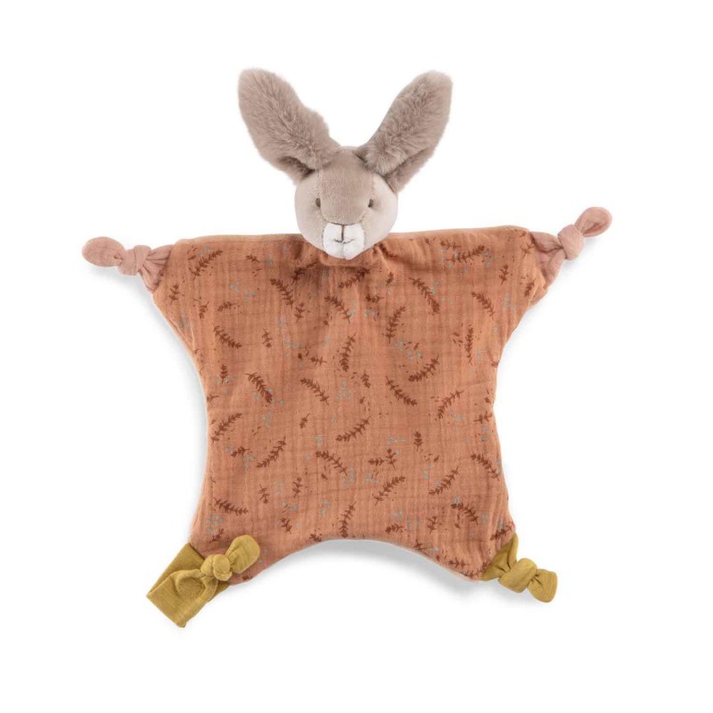 Moulin Roty Πανάκι Αγκαλιας Λαγός Ροζ με Κλιπ Πίπίλας