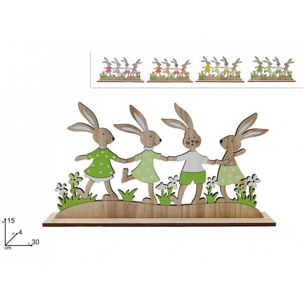 Ξύλινο Πασχαλινό Διακοσμητικό 15x30cm