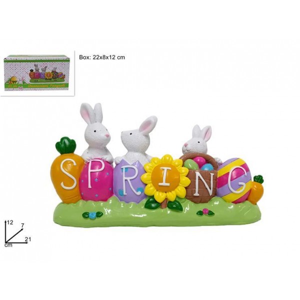 Ξύλινο Πασχαλινό Διακοσμητικό Spring 12x21cm