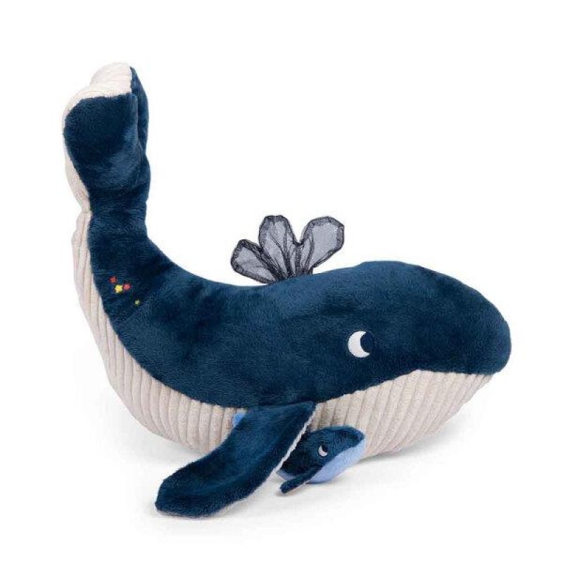 Moulin Roty Φάλαινα με Δραστηριότητες Μωρού 54cm Moulin Roty Φάλαινα με Δραστηριότητες Μωρού 54cm