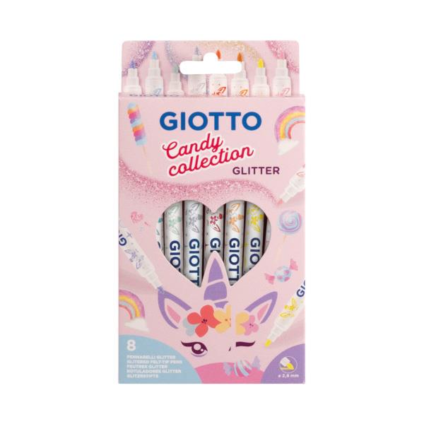 Giotto Glitter Candy Collection Μαρακδόροι 8τεμ Giotto Glitter Candy Collection Μαρακδόροι 8τεμ