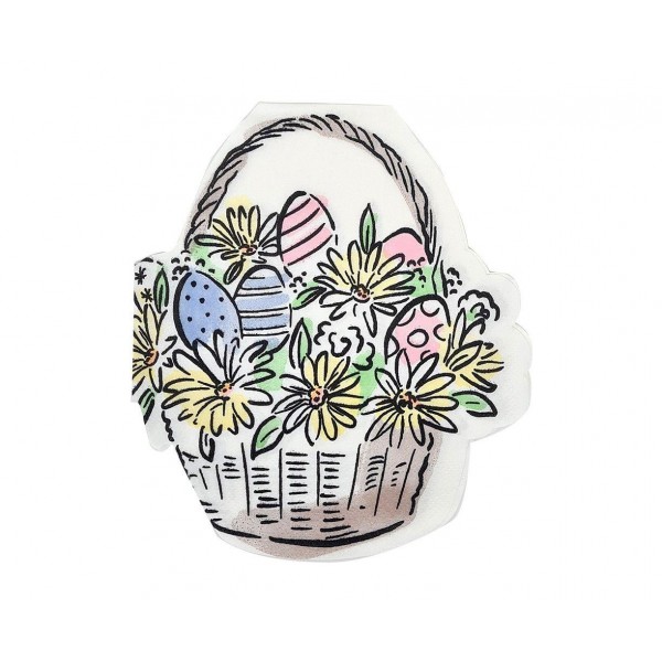 Χαρτοπετσέτα Περιγραμμική Πασχαλινό Καλάθι 16τεμ