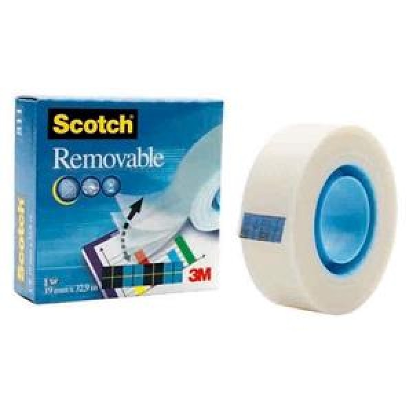 3M Scotch Tape Removable 19mm x 33m 3M Scotch Tape Removable 19mm x 33m