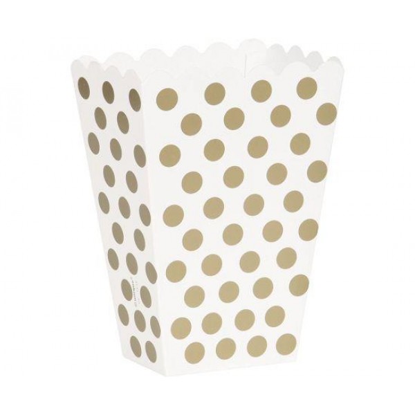 Κουτί Pop Corn με Χρυσά Πουά 8τεμ Κουτί Pop Corn με Χρυσά Πουά 8τεμ