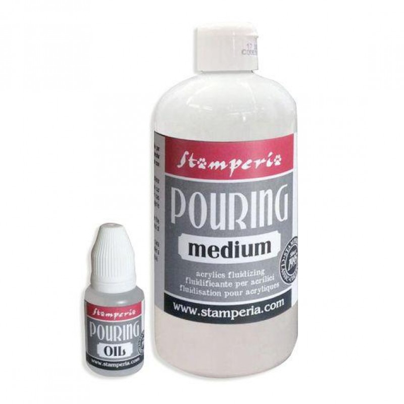 Stamperia Pouring Kit: 500ml Medium + 20ml Λάδι Σιλικόνης