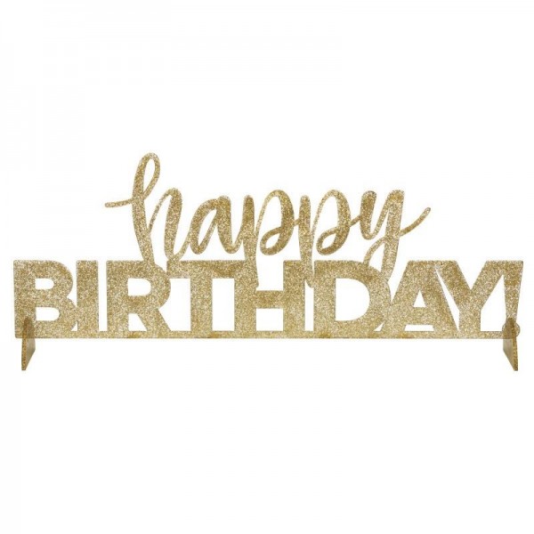 Διακοσμητικό Happy Birthday Χρυσό Διακοσμητικό Happy Birthday Χρυσό