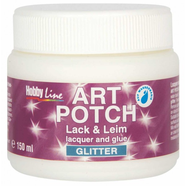 Kreul 150ml Art Potch Κόλλα και Βερνίκι Decoupage Glitter Silver
