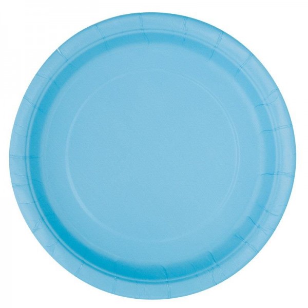 Στρογγυλά Πιάτα Φαγητού Γαλάζια  23cm 8τεμ