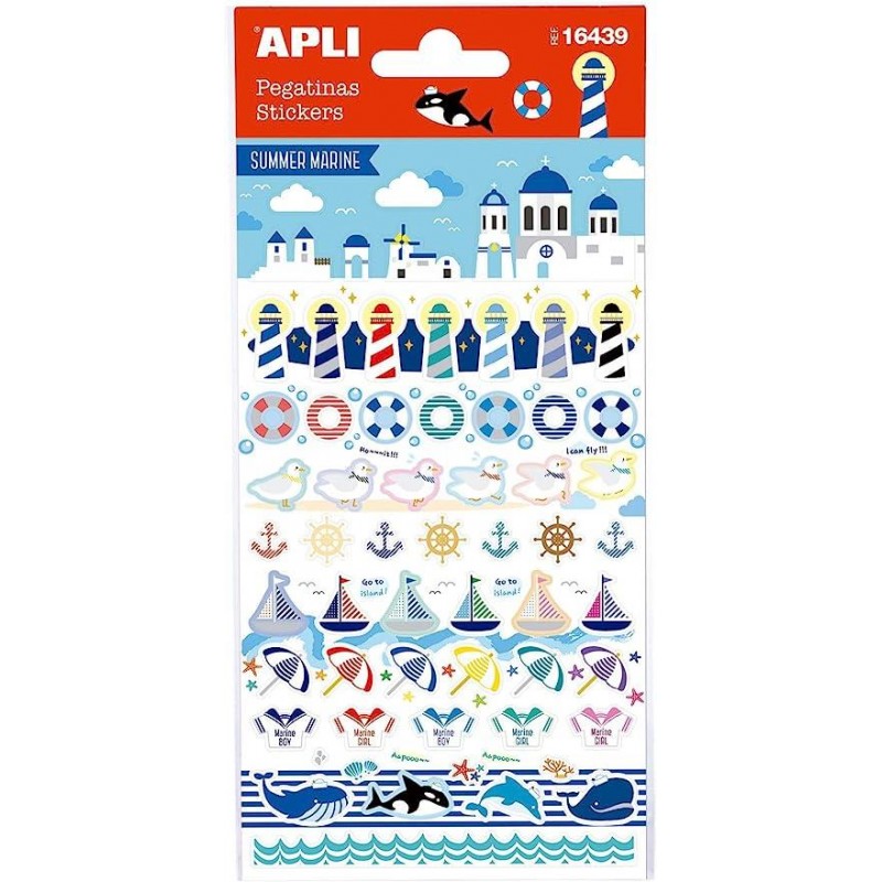 Apli Kids Αυτοκόλλητα Summer Marine