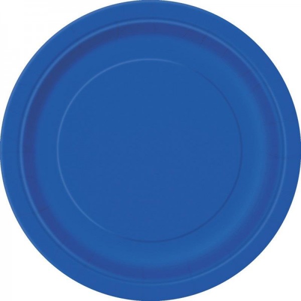 Στρογγυλά Πιάτα Γλυκού Μπλέ  18cm 8τεμ