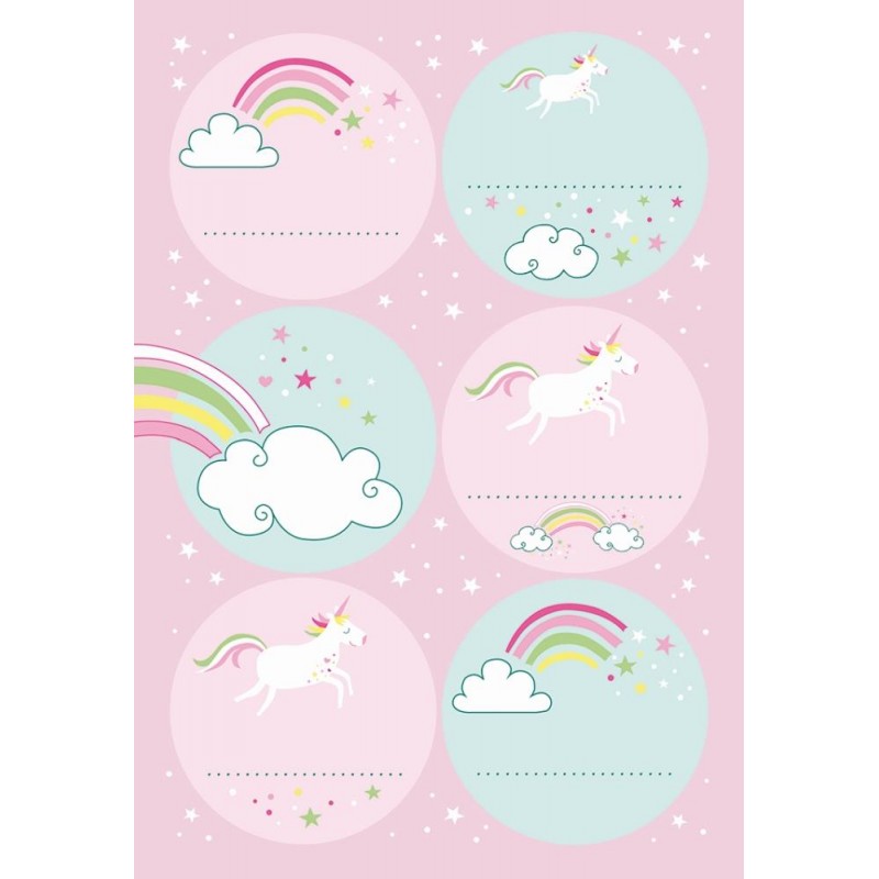 Stickers Unicorn 11,5x17cm 4p