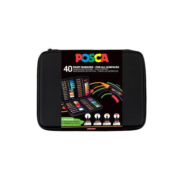 Κασετίνα με 40 Μαρκαδόρους Posca Κασετίνα με 40 Μαρκαδόρους Posca