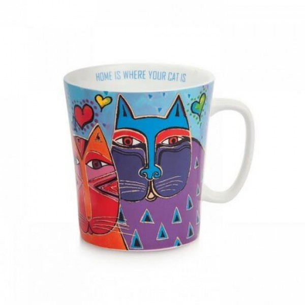 Laurel Burch Κούπα Πορσελάνης Light Blue Cat 430ml