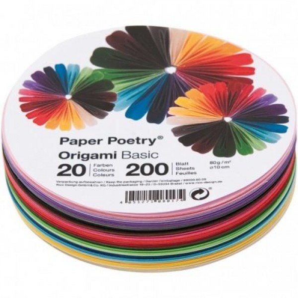 Rico Design 200 Στρογγυλά Χαρτάκια Οριγκάμι 10cm 80gr 20 χρώματα FSC Rico Design 200 Στρογγυλά Χαρτάκια Οριγκάμι 10cm 80gr 20 χρώματα FSC