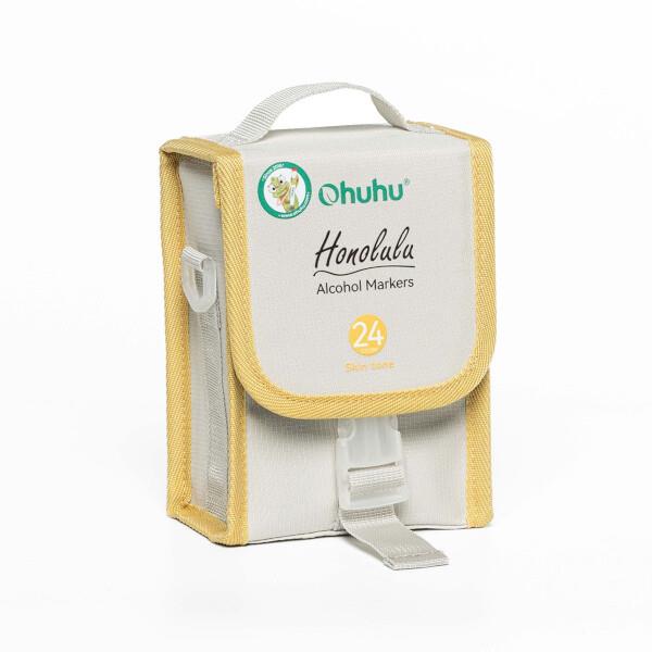 Ohuhu Σετ 24 Μαρκαδόρων Οινοπνεύματος Honolulu Με Διπλή Μύτη Πινέλο-Πλακέ Skin tones