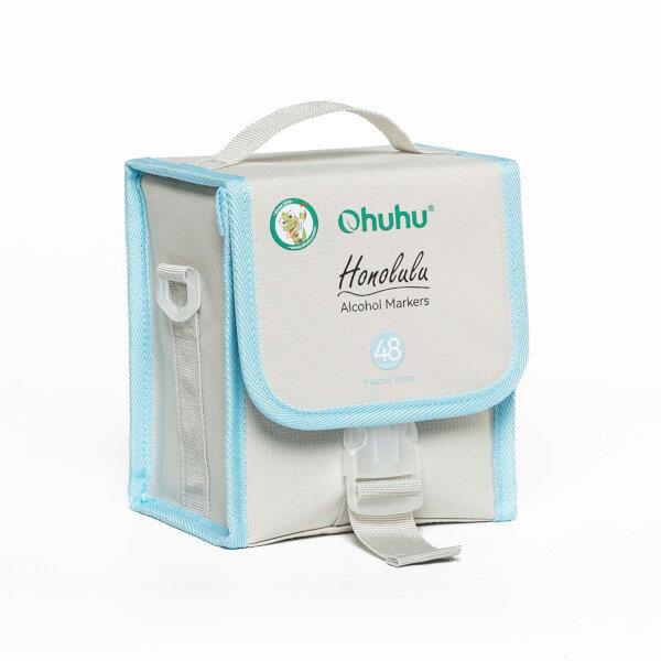 Ohuhu Σετ 48 Μαρκαδόρων Οινοπνεύματος Honolulu Με Διπλή Μύτη Πινέλο-Πλακέ σε Παστέλ Τόνους