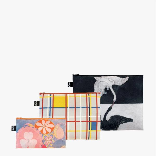 Loqi Klint The Swan, Childhood Mondrian New York Recycled Zip Pockets Loqi Klint The Swan, Childhood Mondrian New York Recycled Zip Pockets