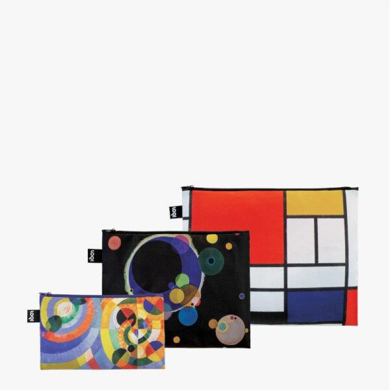 Loqi Mondrian, Kandinsky, Delaunay Recycled Zip Pockets