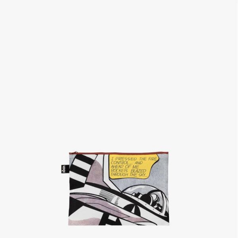 Loqi Roy Lichtenstein Whaam! Recycled Zip Pockets