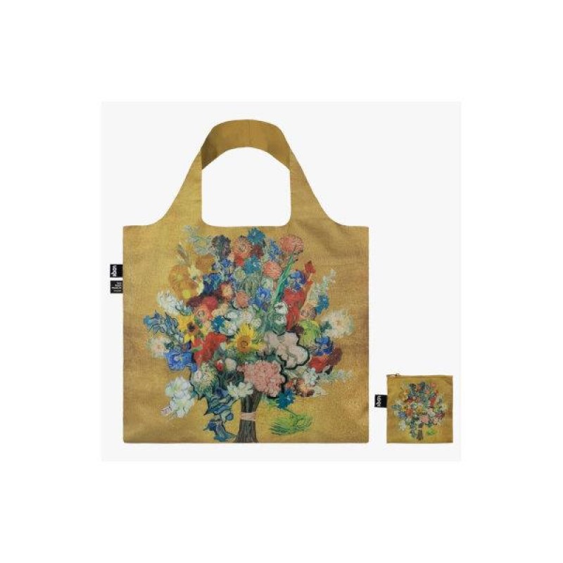 Loqi Van Gogh 50Th Anniversary Bouquet Gold  Recycled Bag