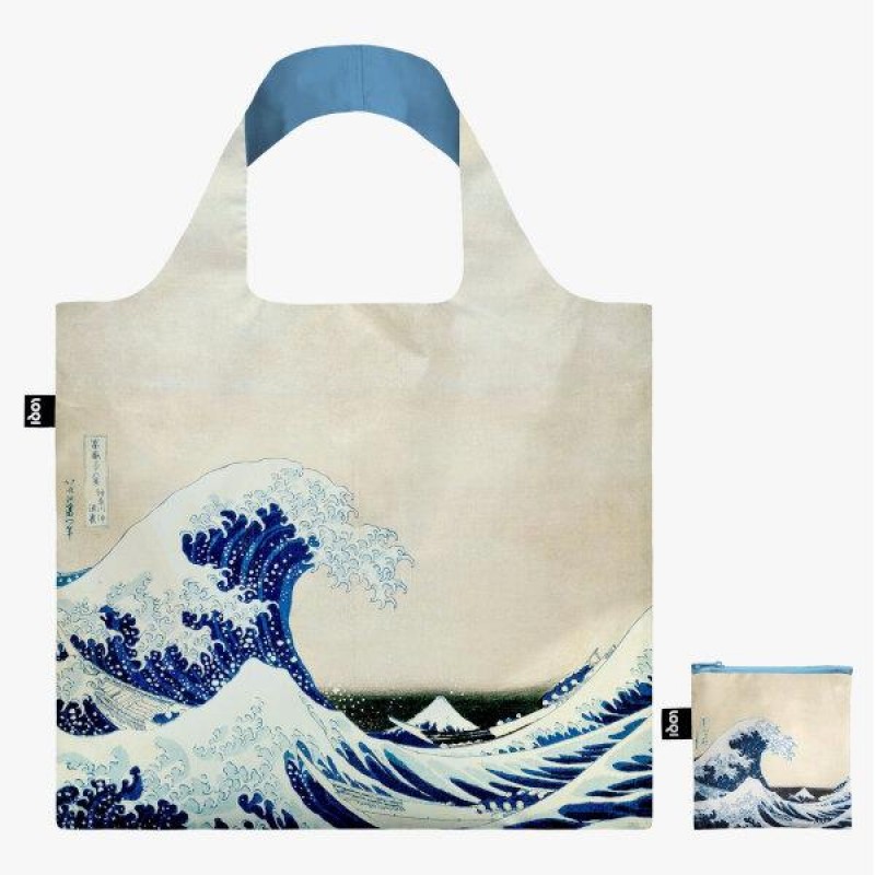Loqi Katsushika Hokusai The Great Wave Recycled Bag