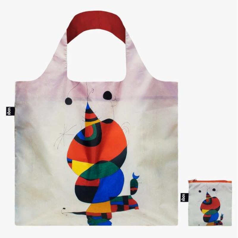 Loqi Joan Miro Woman, Bird And Star Recycled Bag