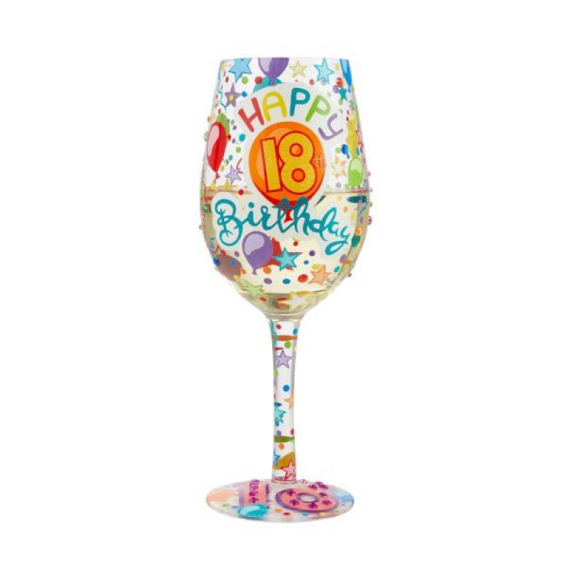 Happy 18th Birthday Wine Glass 22,5cm