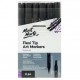 Mont Marte 6 Flexi Tip Art Markers (4,5 & 6,0mm) Grey Tones