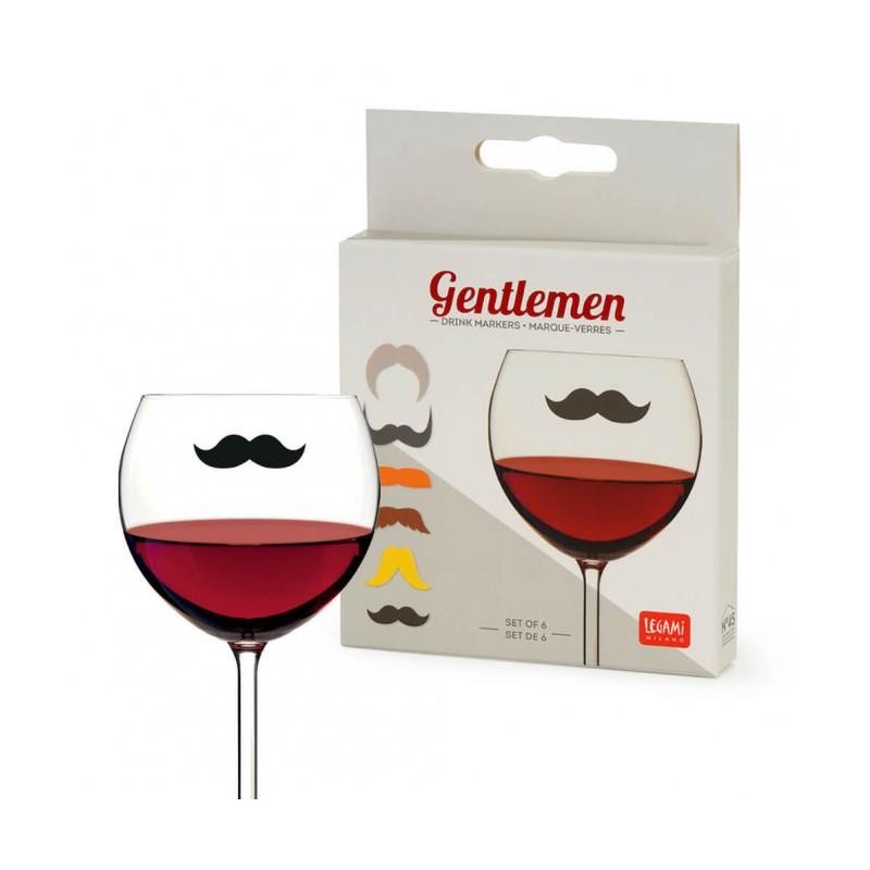 Legami Set 6 of Drink Markers Gentlemen