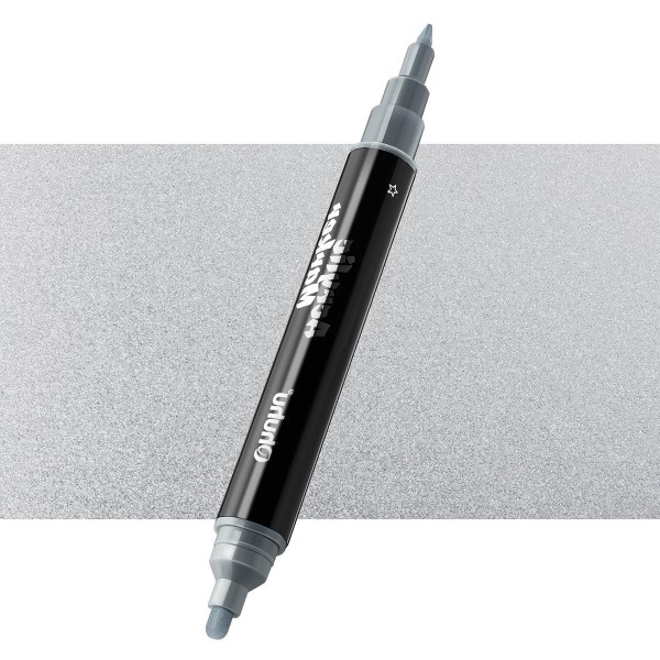 Ohuhu Ακρυλικός Μαρκαδόρος με Διπλή Μύτη  M102 Silver