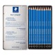 Staedtler Μεταλλική κασετίνα με 12 Μολύβια Mars Lumograph Staedtler Μεταλλική κασετίνα με 12 Μολύβια Mars Lumograph