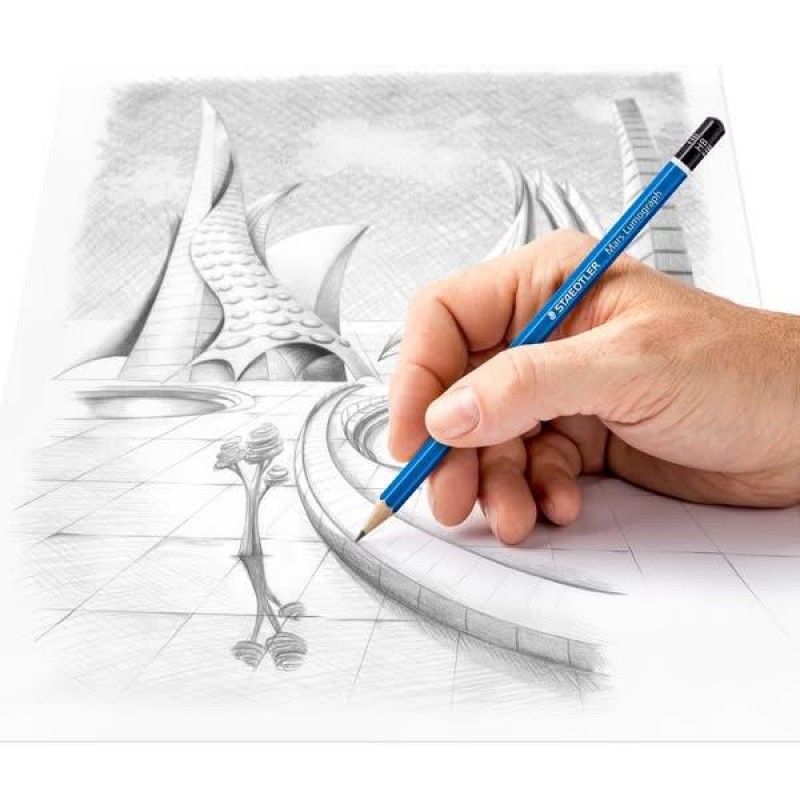 Staedtler Μεταλλική κασετίνα με 6 Μολύβια Mars Lumograph Staedtler Μεταλλική κασετίνα με 6 Μολύβια Mars Lumograph