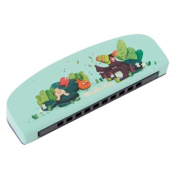 Moulin Roty Ξύλινη Παιδική Φυσαρμόνικα Dans La Jungle