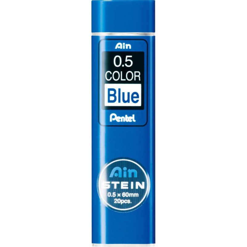 Pentel Χρωματιστές Μύτες Μηχανικού Μολυβιού Ain Stein 0.5 Μπλέ