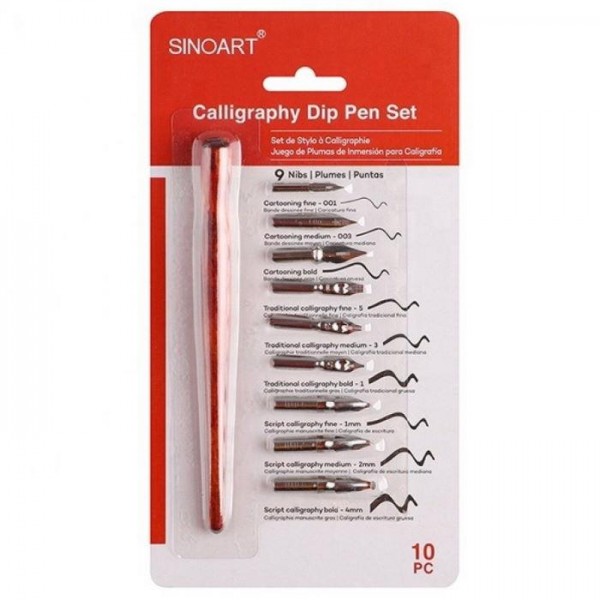 Σετ Καλλιγραφίας 9 Πενάκια και Κονδυλοφόρος Σετ Καλλιγραφίας 9 Πενάκια και Κονδυλοφόρος