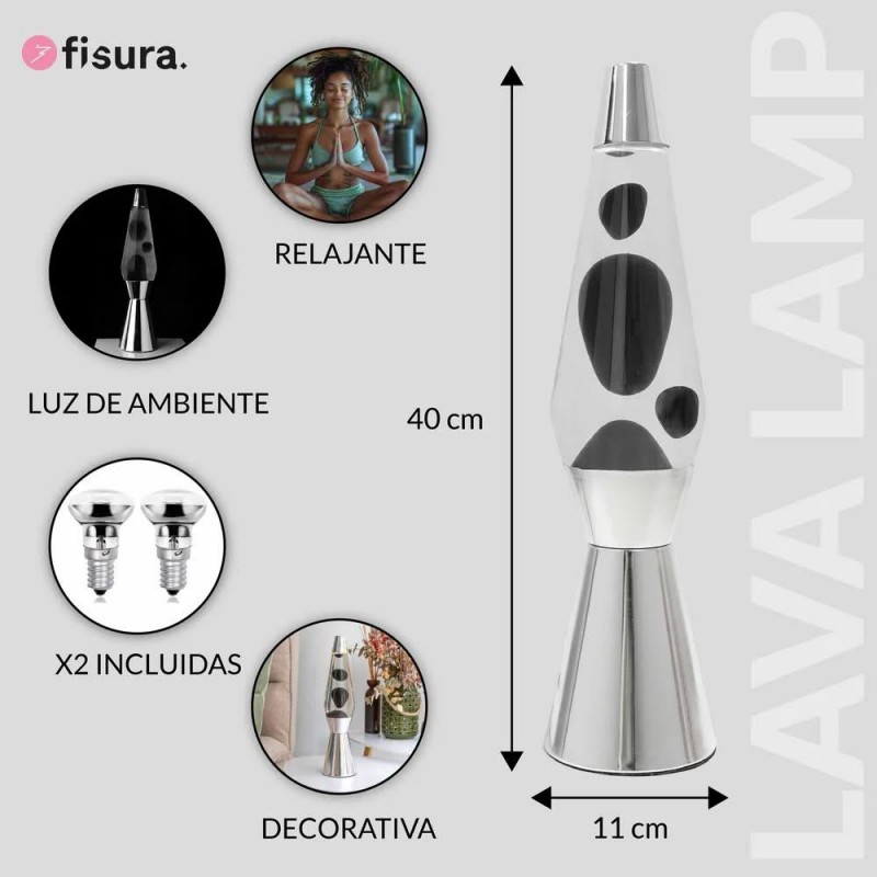 Fisura Bullet Lava Lamp Black Fisura Bullet Lava Lamp Black