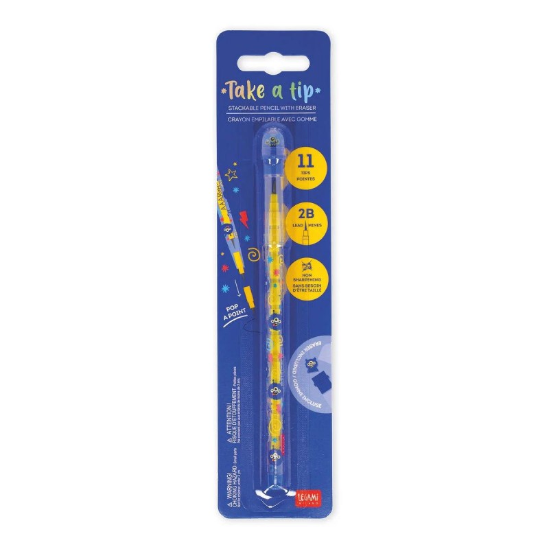 Legami Stackable Pencil with Eraser - Take a Tip Monster