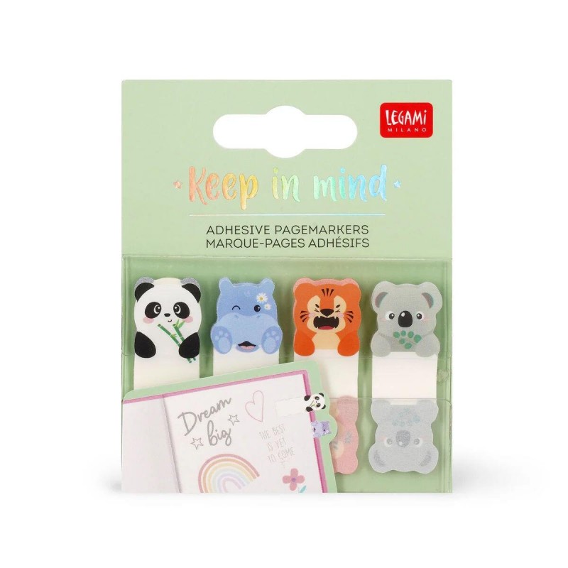Legami Adhesive Pagemarkers - Keep in Mind Cute Animals